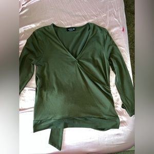 Green long sleeve cross shirt